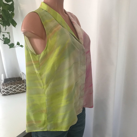 Jeunesse Silk tie dye sleeve less blouse - Picture 3 of 7